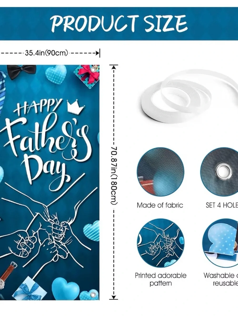 Happy Father's Day Blue Door Banner